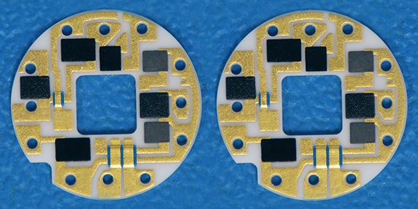 Gold Coated Thick Film Substrates